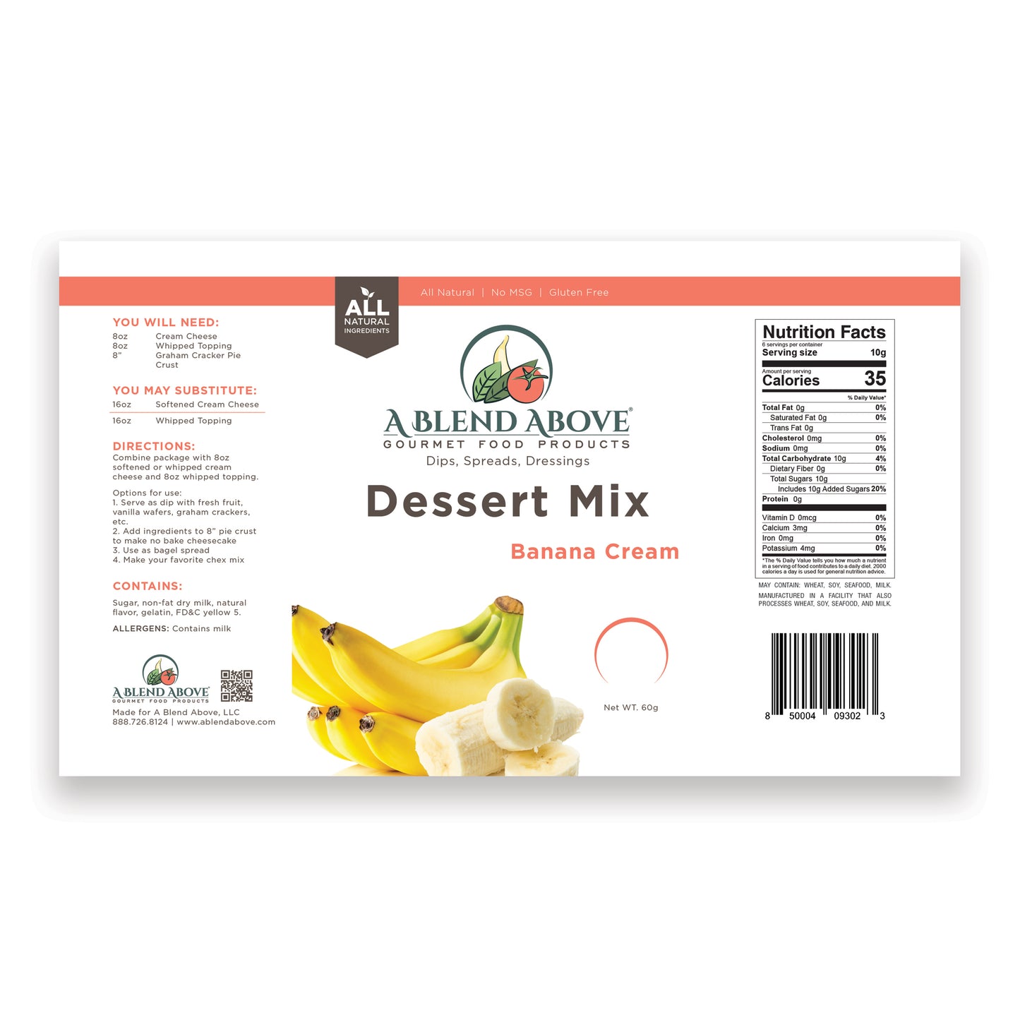 Banana Cream Dessert Mix