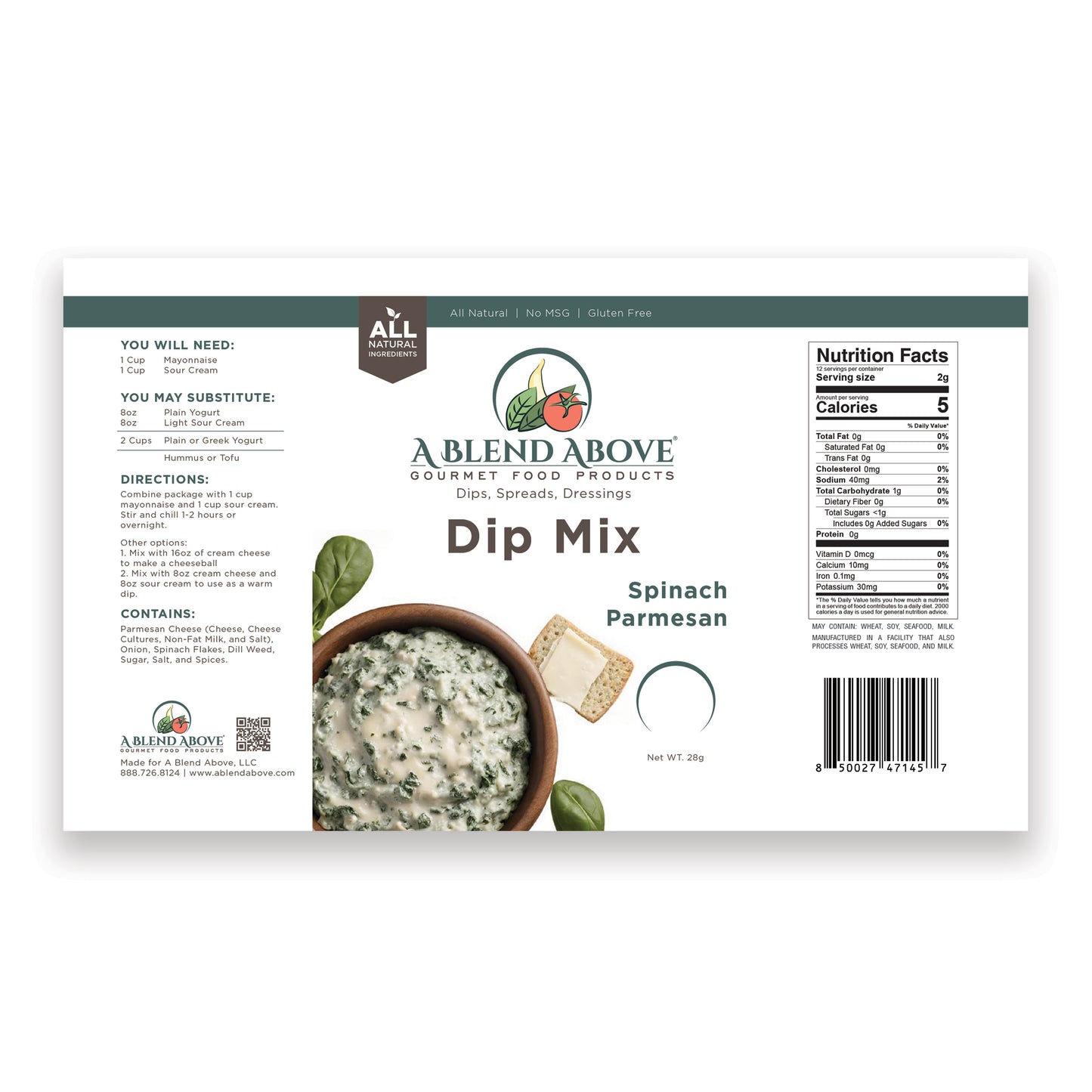 Spinach Parmesan Dip Mix