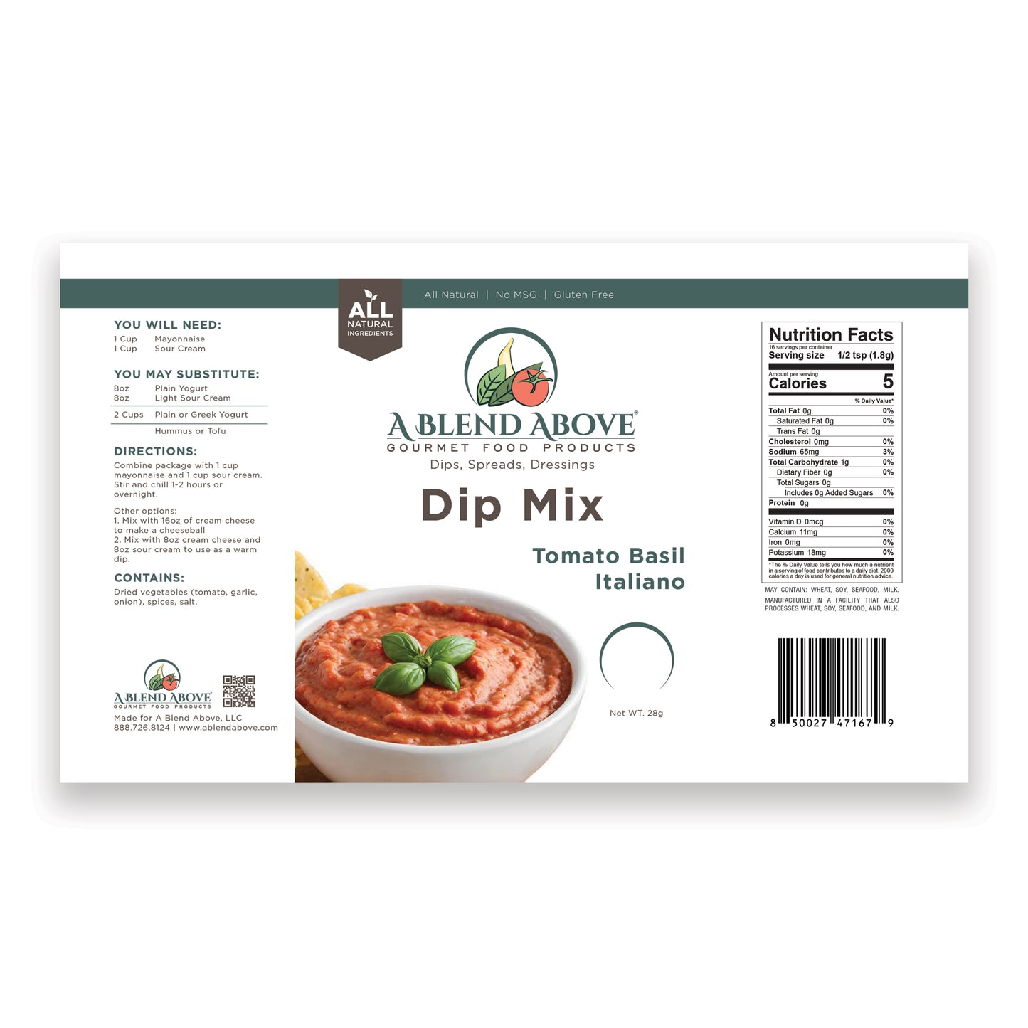 Tomato Basil Italiano Dip Mix